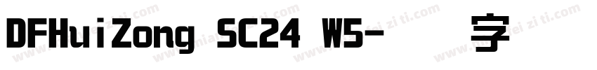 DFHuiZong SC24 W5字体转换